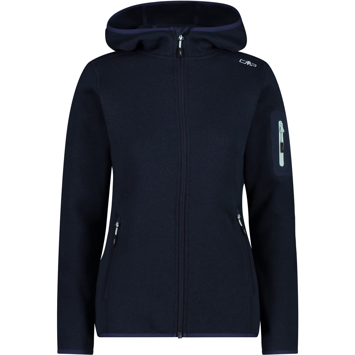 cmp-giacca-knit-tech-con-cappuccio-fisso-donna image 1