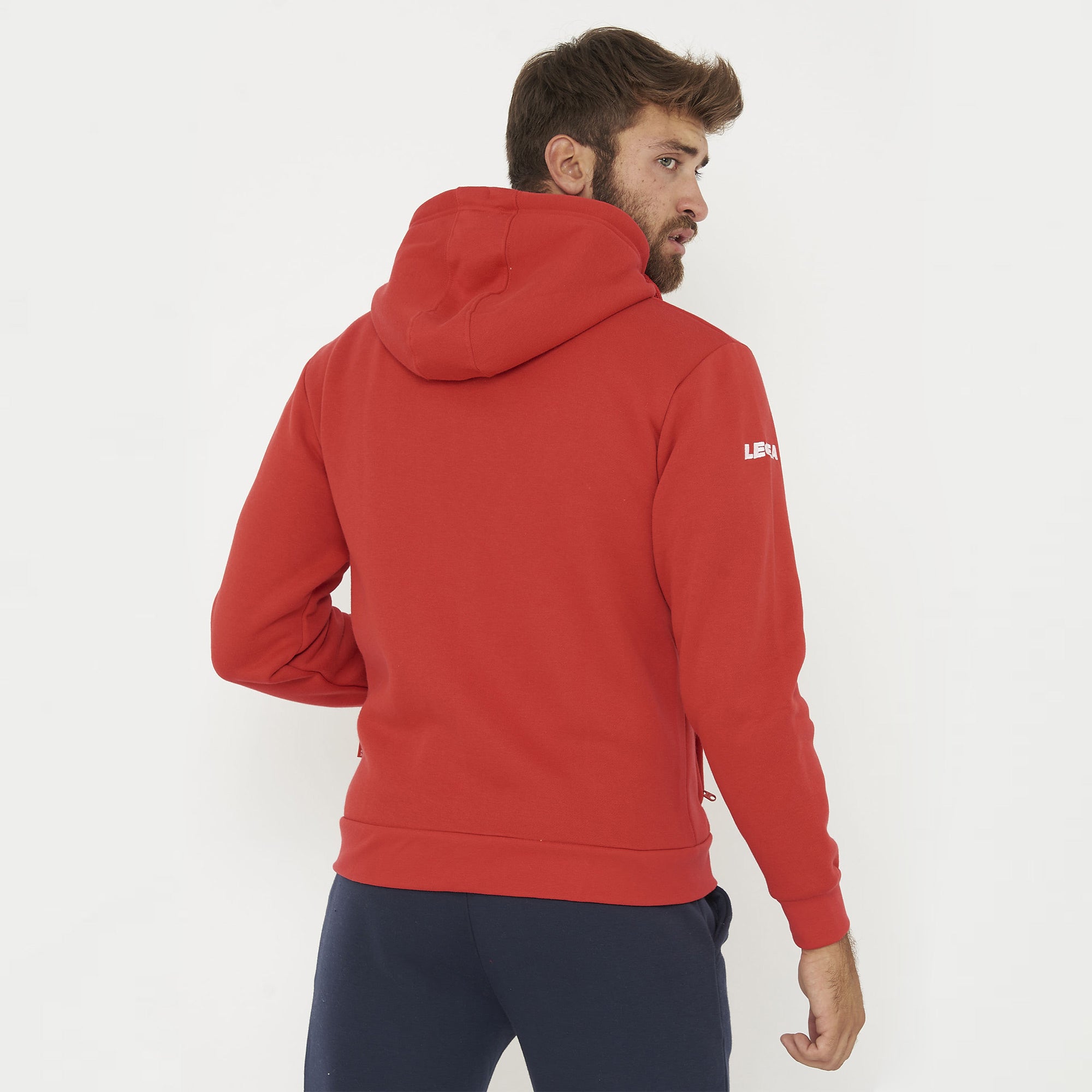 legea-felpa-con-cappuccio-e-zip-sarajevo-rosso-2xl image 5