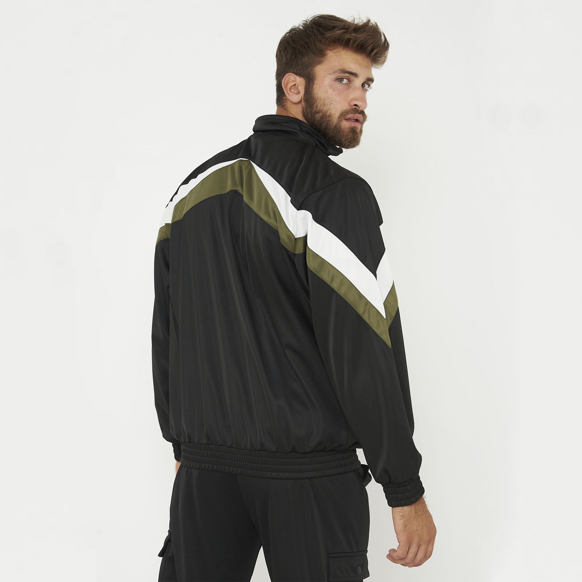legea-giacca-vintage-loose-triacetato-nero-verde-militare-2xl image 2
