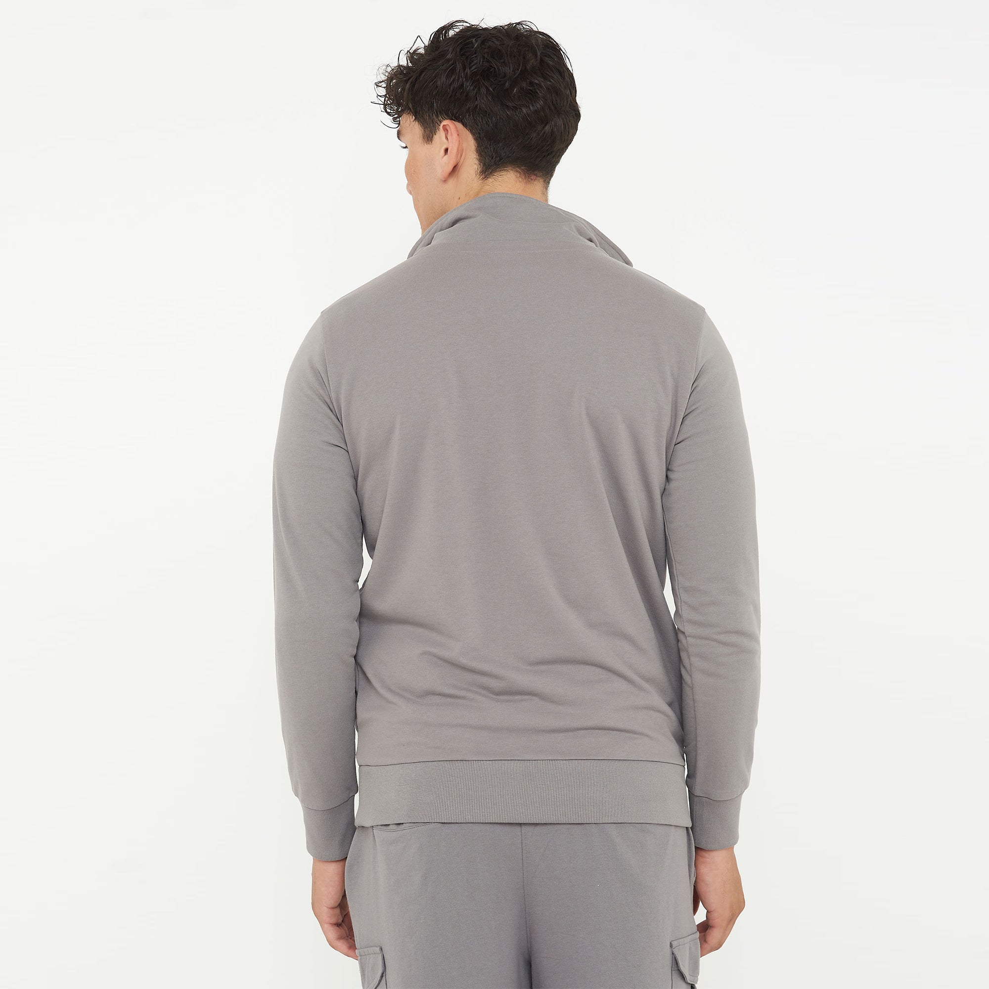 legea-f-club-felpa-con-mezza-zip-grigio-scuro-m image 2