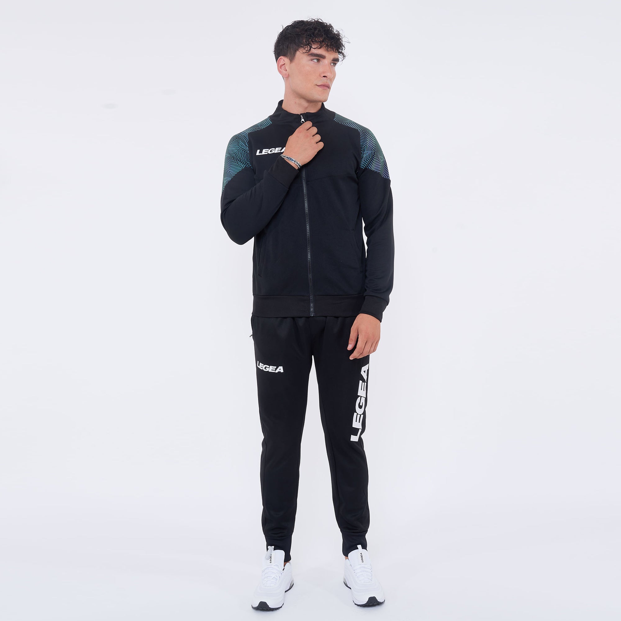 legea-giacca-con-zip-manila-nero-verde-tiffany-s image 7