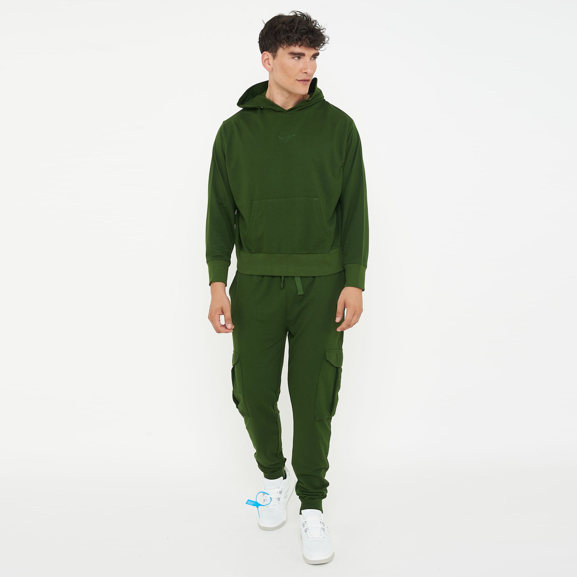 legea-felpa-unisex-con-cappuccio-f-boxy-verde-militare-s image 7