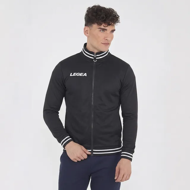 legea-felpa-in-poliestere-con-zip-piazza-nero-xs image 1