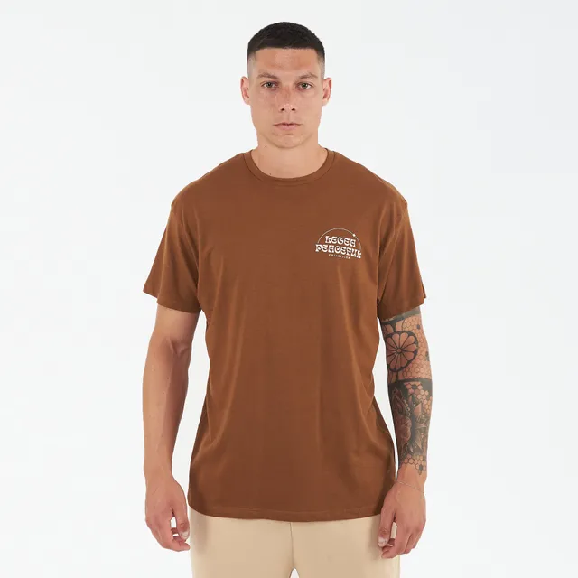 legea-peaceful-t-shirt-in-cotone-marrone-2xl image 1