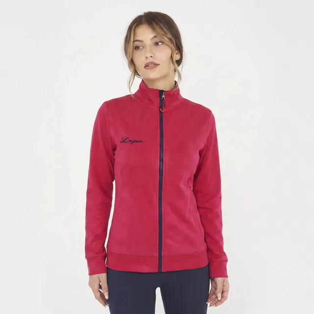 legea-mayte-felpa-donna-con-zip-amarena-l image 1