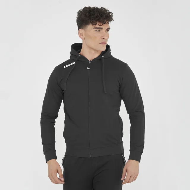 legea-farel-felpa-con-zip-e-cappuccio-french-terry-nero-s image 1