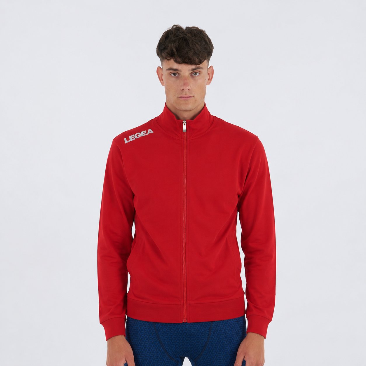 legea-felpa-tyrel-con-zip-e-cappuccio-rosso-l image 1