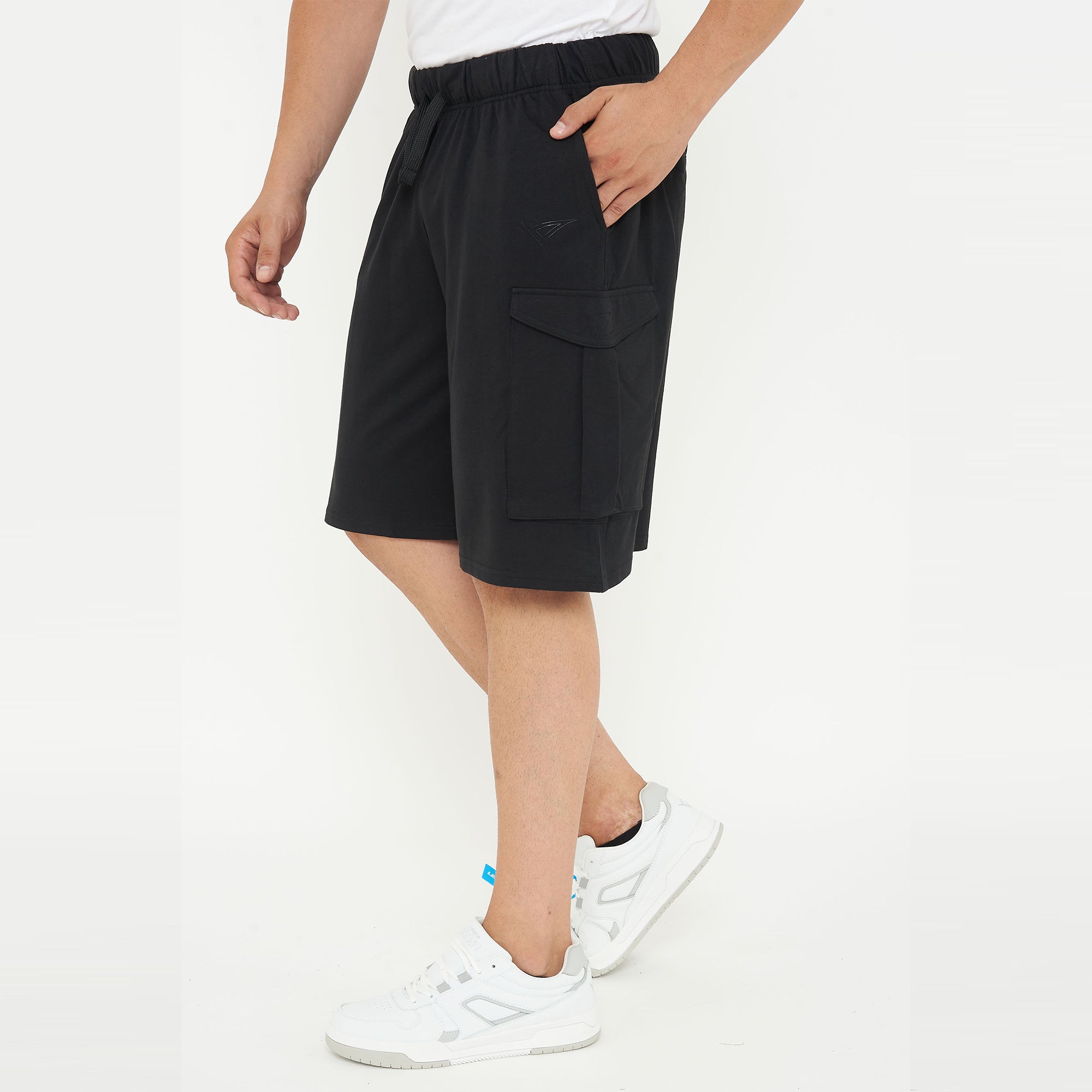 legea-f9-pantaloncini-cargo-in-french-terry-nero-m image 2