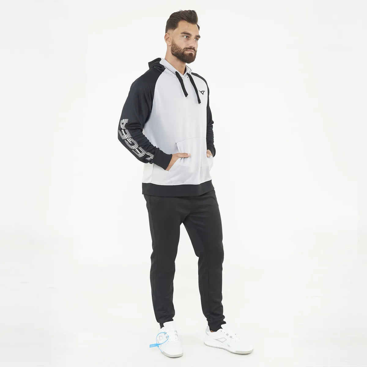 legea-stored-tuta-sportiva-completa-con-cappuccio-bianco-nero-l image 1