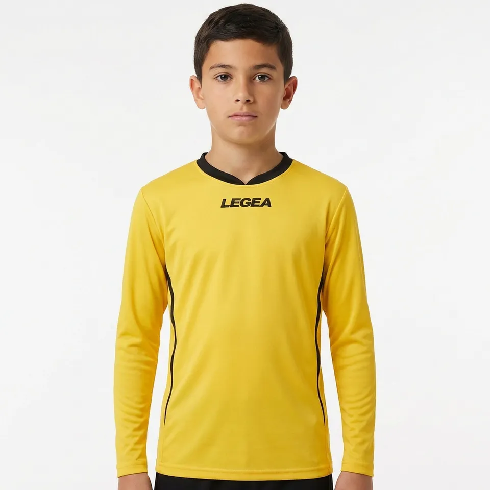legea-maglia-calcio-maniche-lunghe-dusseldorf-giallo-nero-3xs image 1