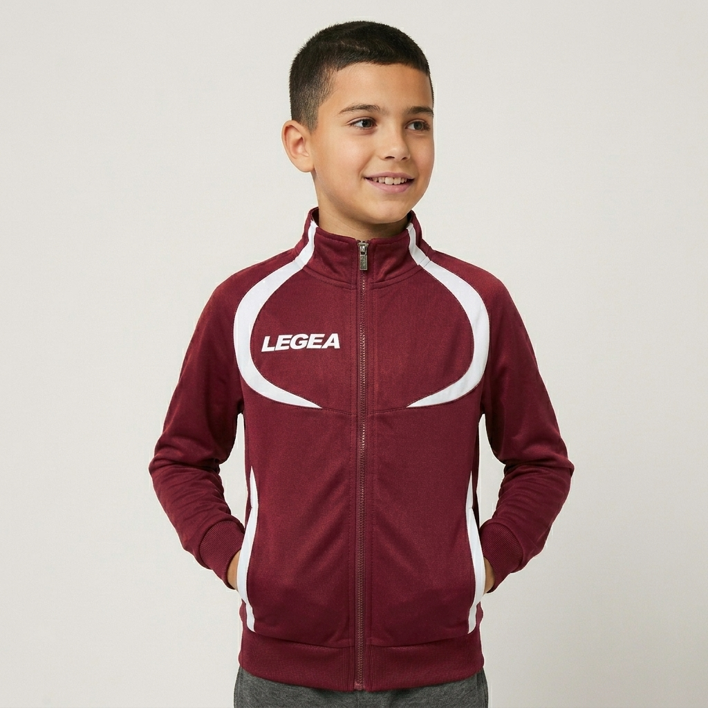legea-singapore-giacca-con-zip-senza-cappuccio-granata-2xs-taglie-piccole image 1