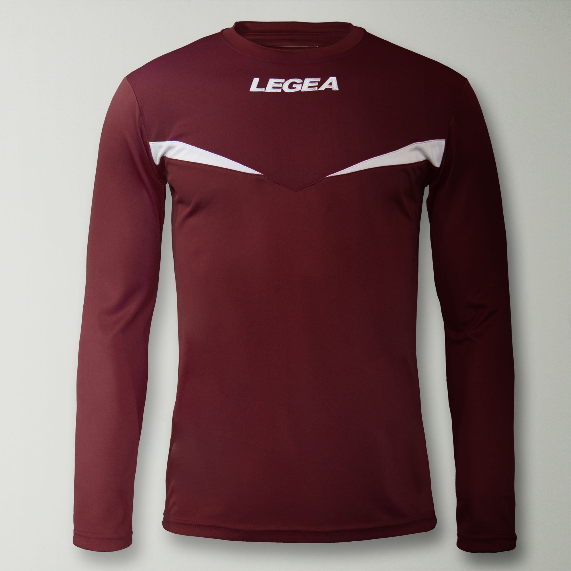 legea-vienna-maglia-calcio-maniche-lunghe-granata-bianco-xs image 2