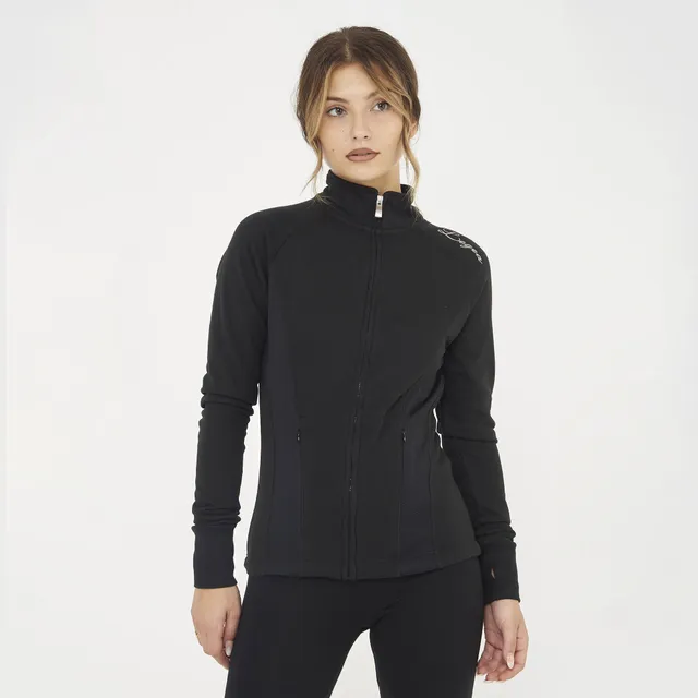 legea-dafne-felpa-slim-in-cotone-con-zip-nero-s image 1