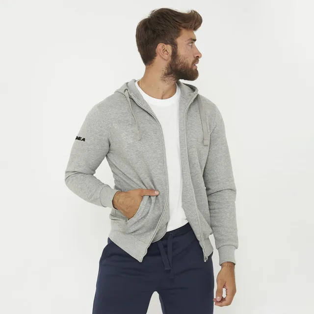 legea-sarajevo-felpa-con-cappuccio-e-zip-grigio-melange-xl image 1