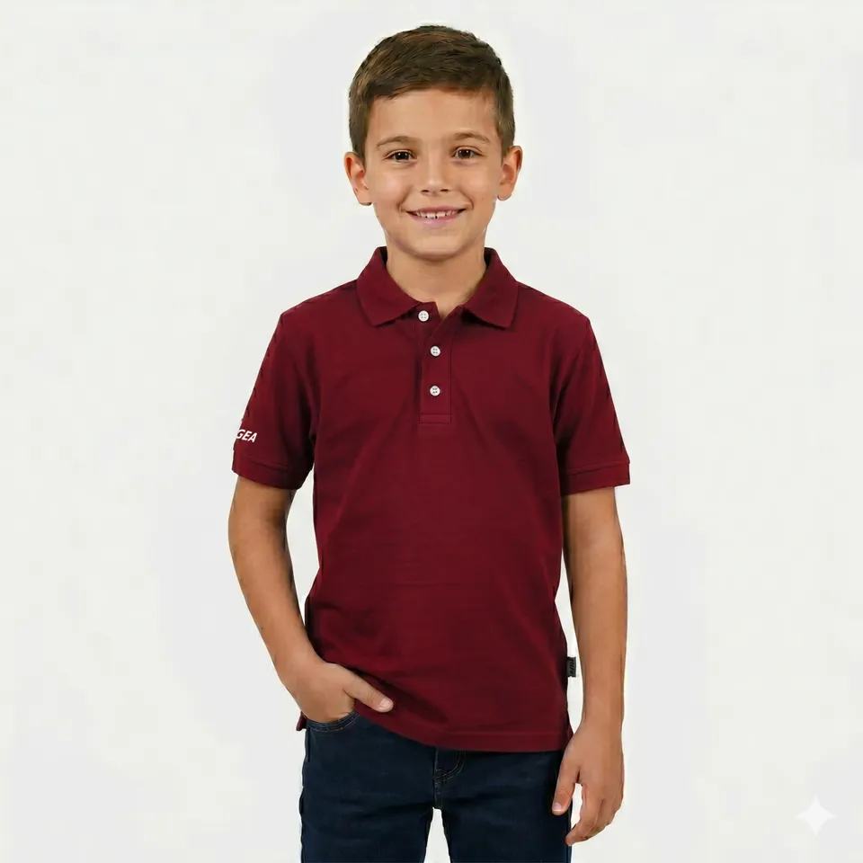 legea-ariete-polo-in-cotone-bambini-e-ragazzi-granata-4xs image 1