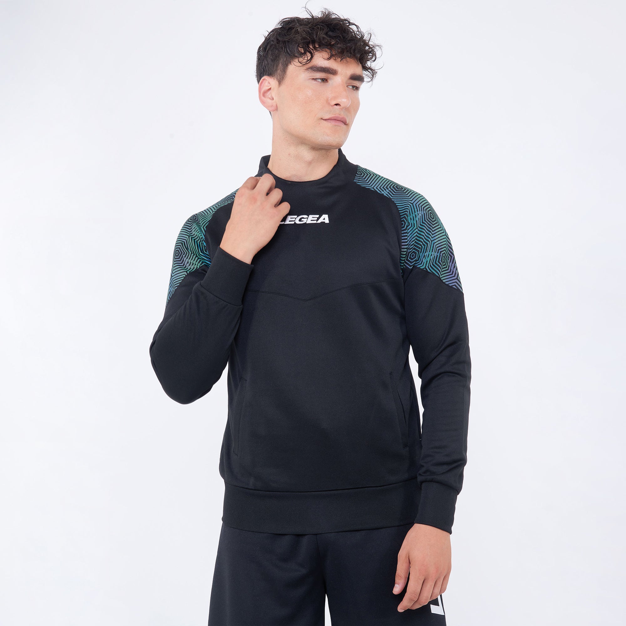 legea-giacca-con-zip-petra-nero-verde-tiffany-2xs-taglie-piccole image 4