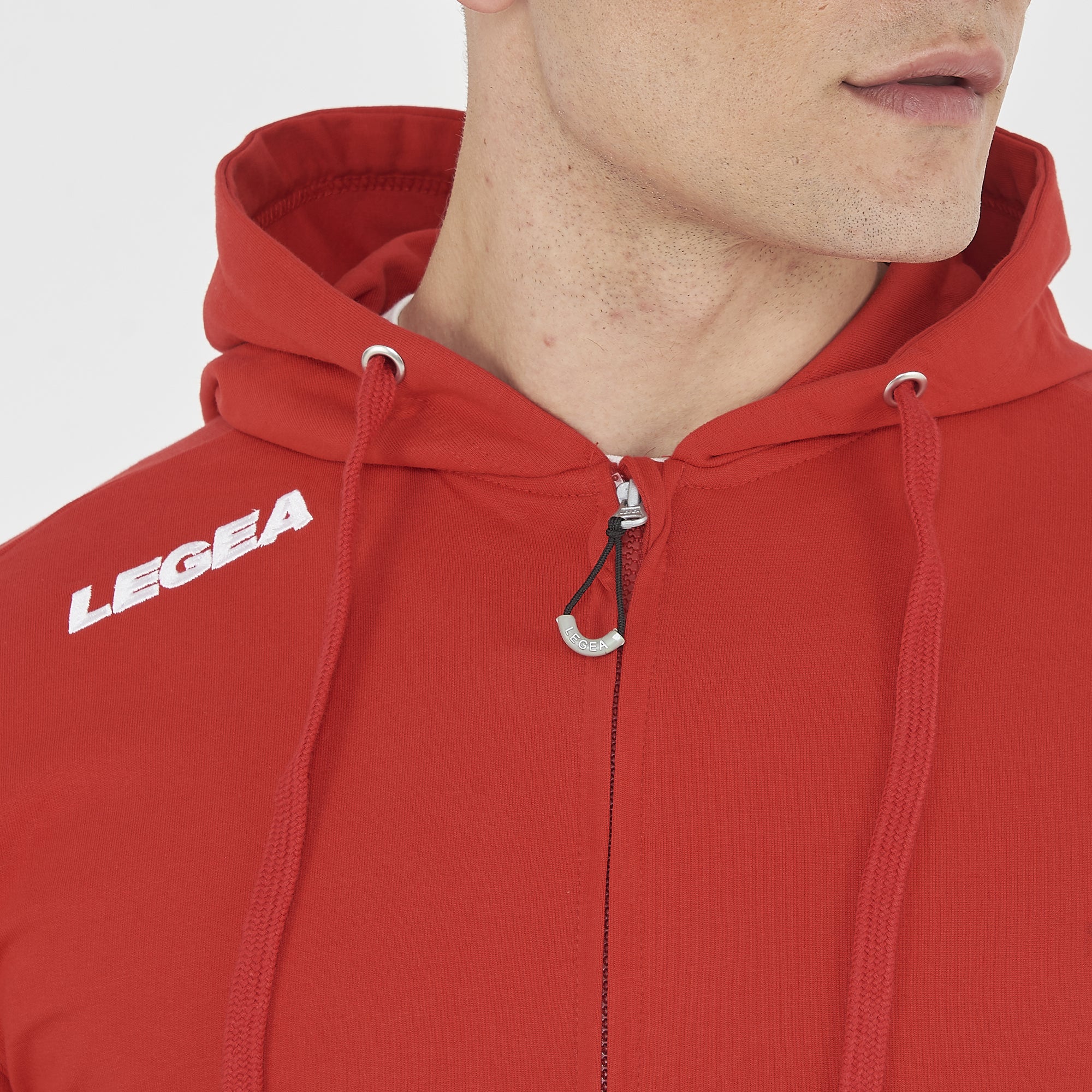 legea-farel-felpa-con-zip-e-cappuccio-french-terry-rosso-2xl image 4