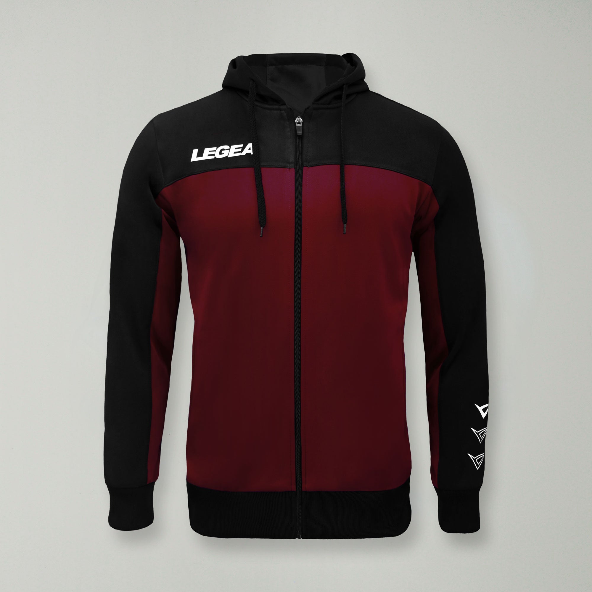 legea-flex-giacca-sportiva-con-zip-nero-granata-2xl image 1