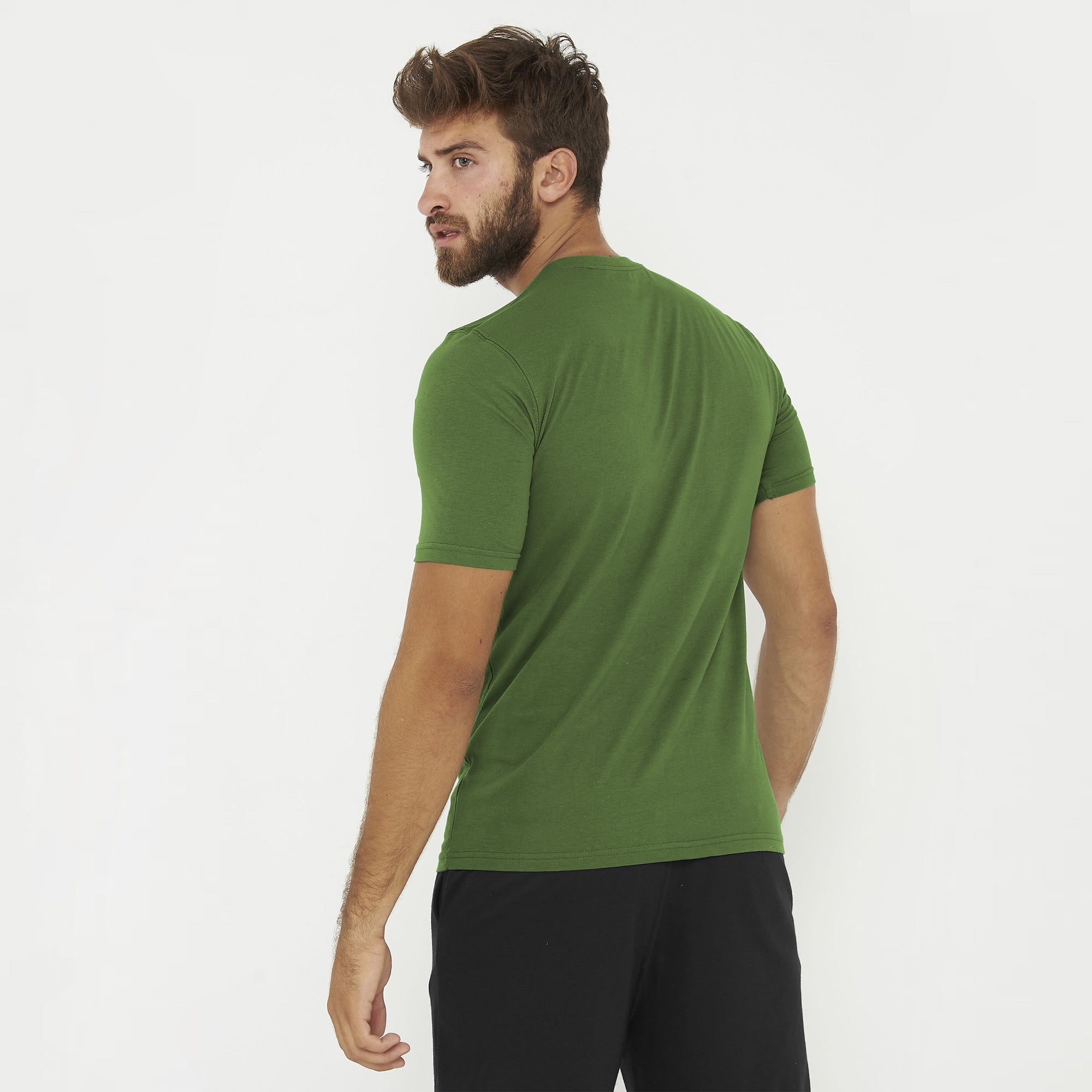 legea-euphoria-t-shirt-in-cotone-verde-militare-xs image 2