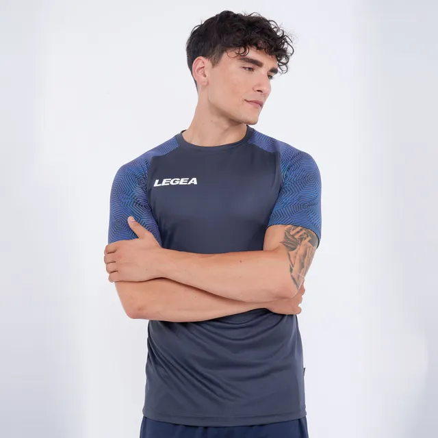 legea-giacarta-maglia-running-grigio-scuro-turchese-m image 1