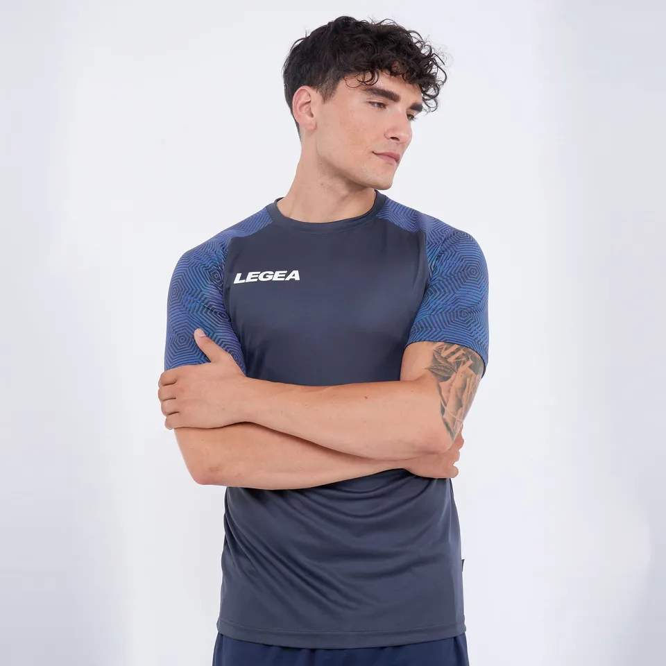 legea-giacarta-maglia-running-grigio-scuro-turchese-m image 1