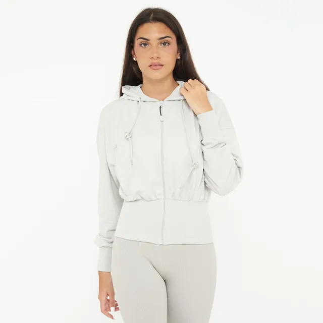 legea-trixy-giacca-crop-con-zip-e-cappuccio-grigio-chiaro-s image 1