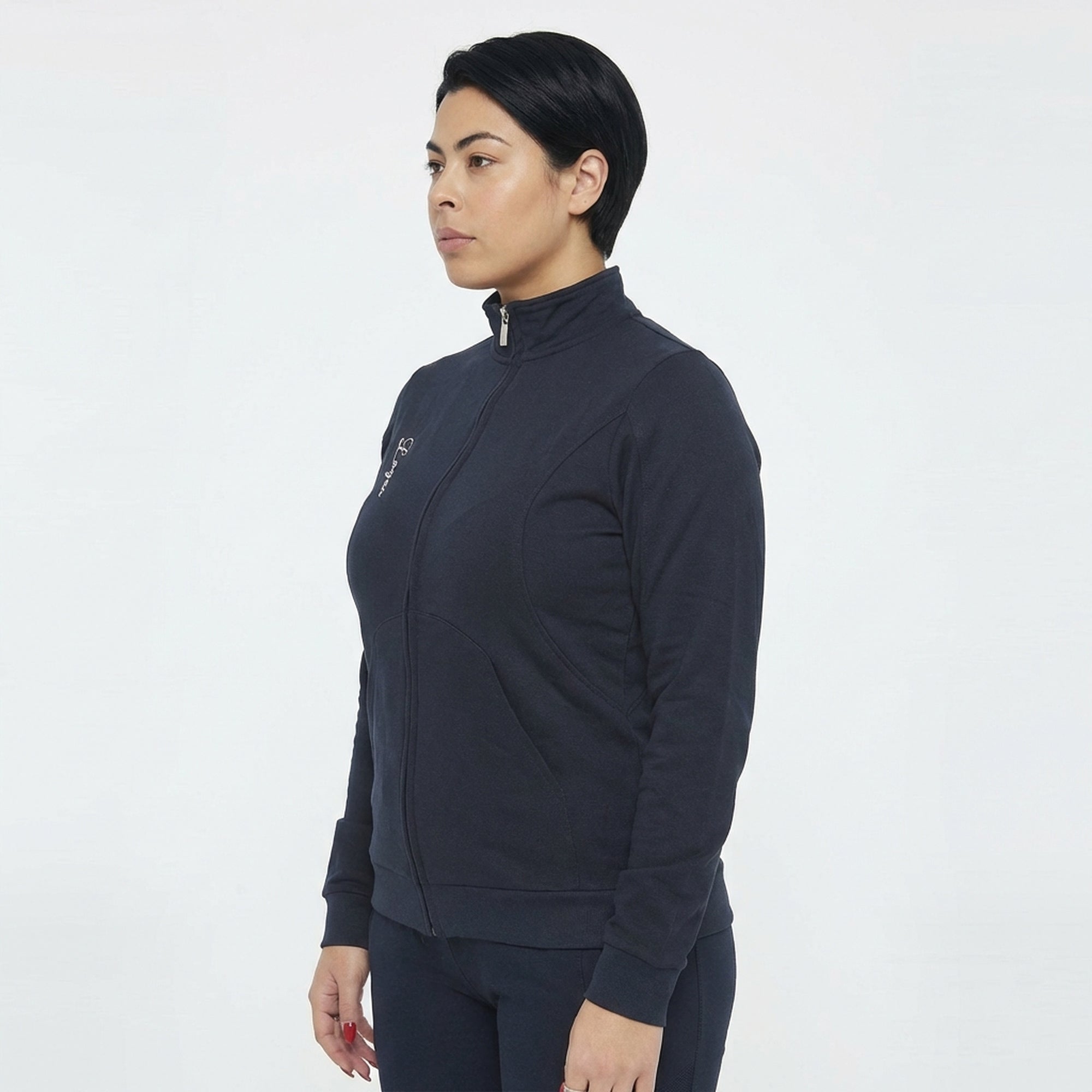 legea-karida-felpa-con-zip-in-cotone-blu-3xl-oversize image 3