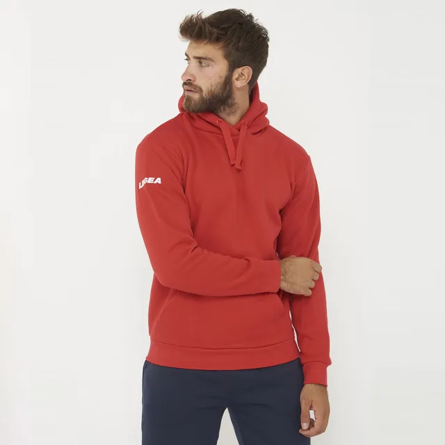 legea-spalato-felpa-con-cappuccio-senza-zip-rosso-m image 1