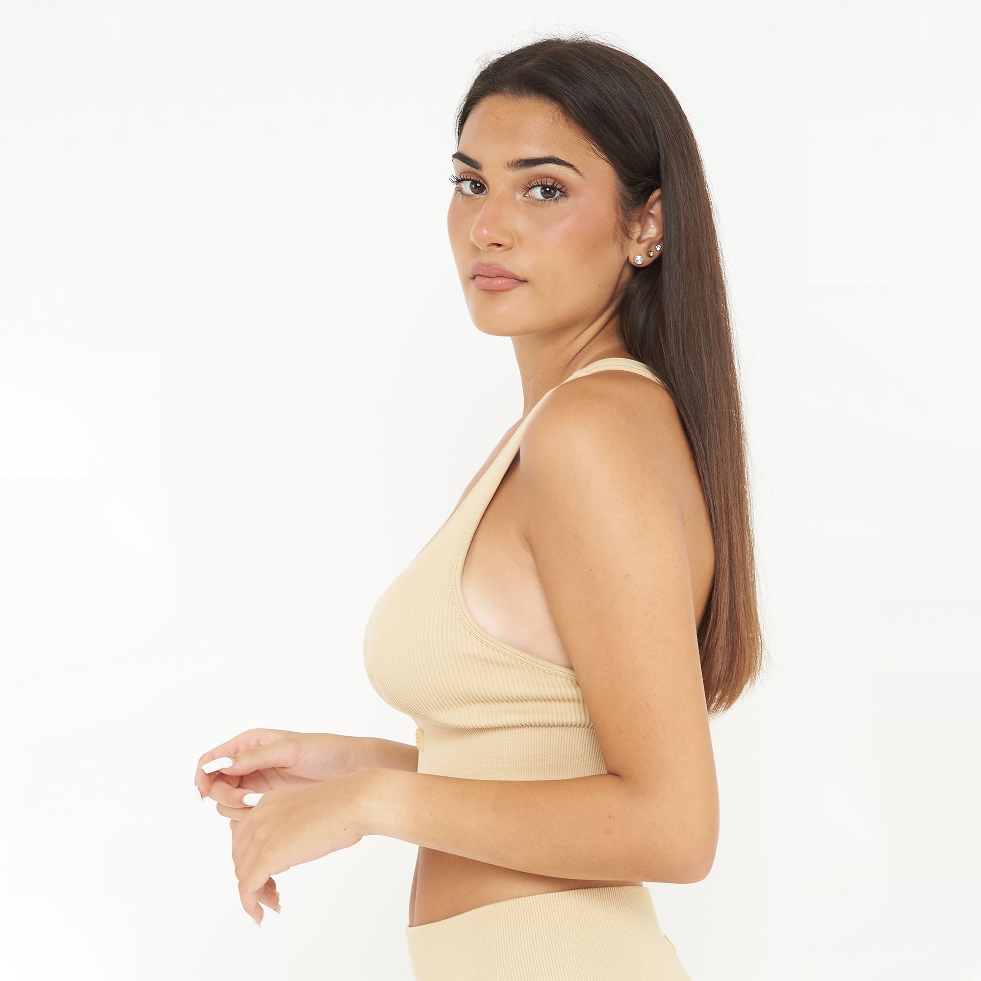 legea-iconic-top-fitness-crop-donna-sabbia-m image 5