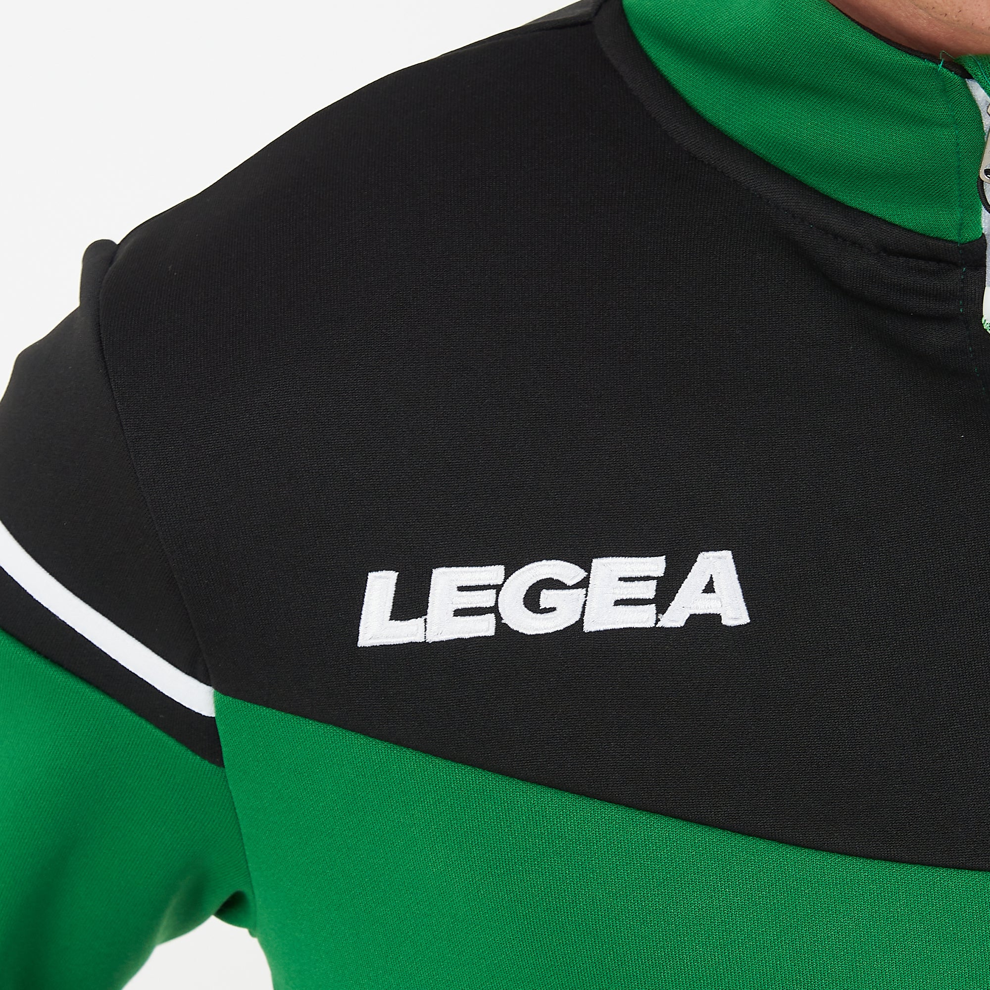 legea-sender-giacca-sportiva-poliestere-con-zip-verde-nero-s image 5