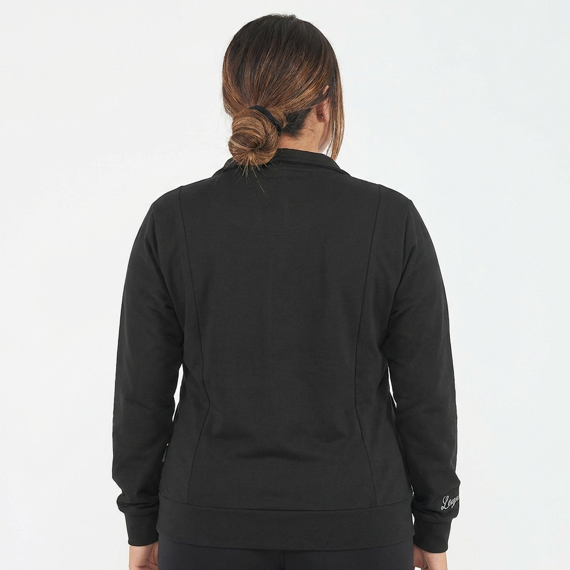 legea-adara-felpa-con-zip-e-cappuccio-nero-3xl-oversize image 2