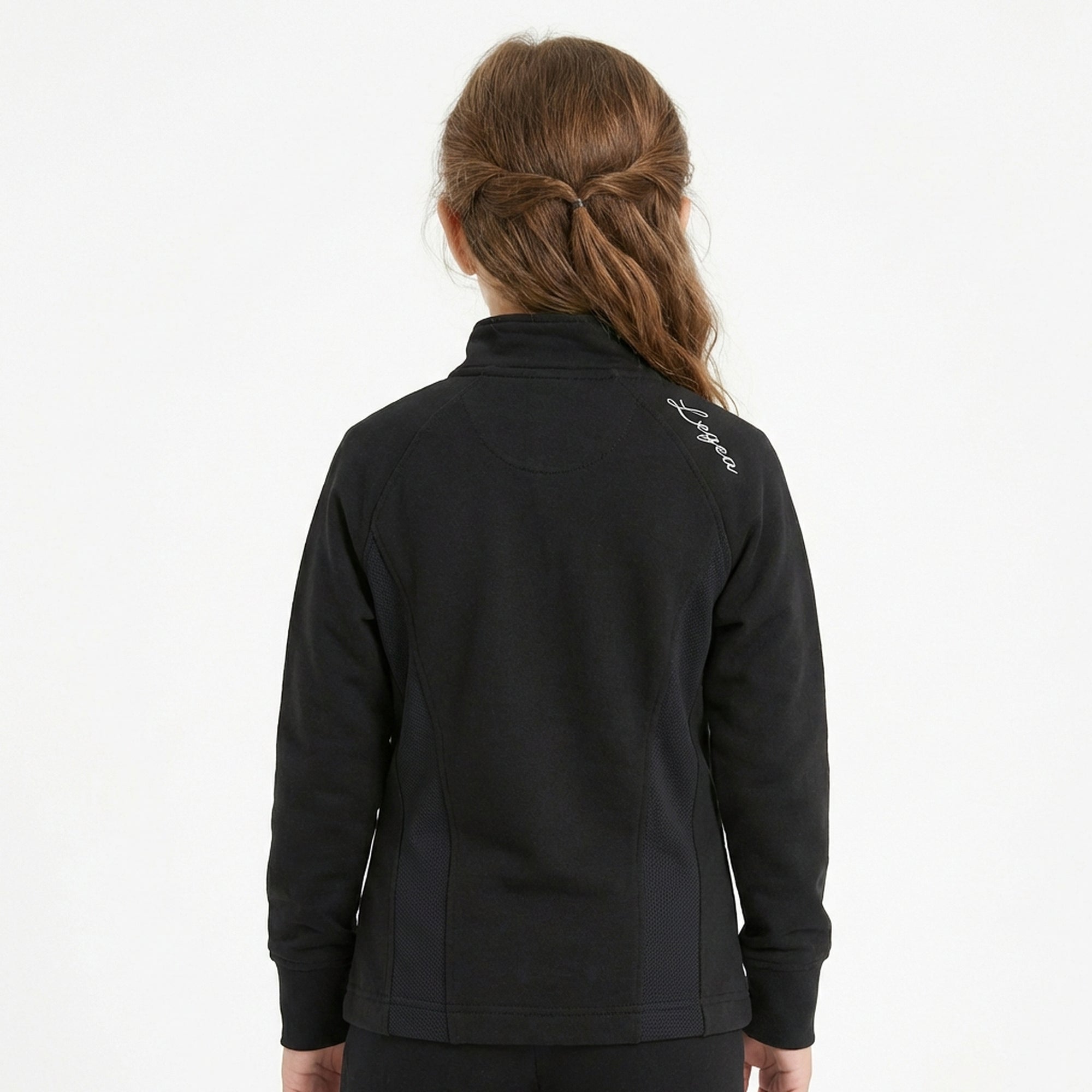 legea-dafne-felpa-slim-con-zip-in-cotone-nero-xs image 2