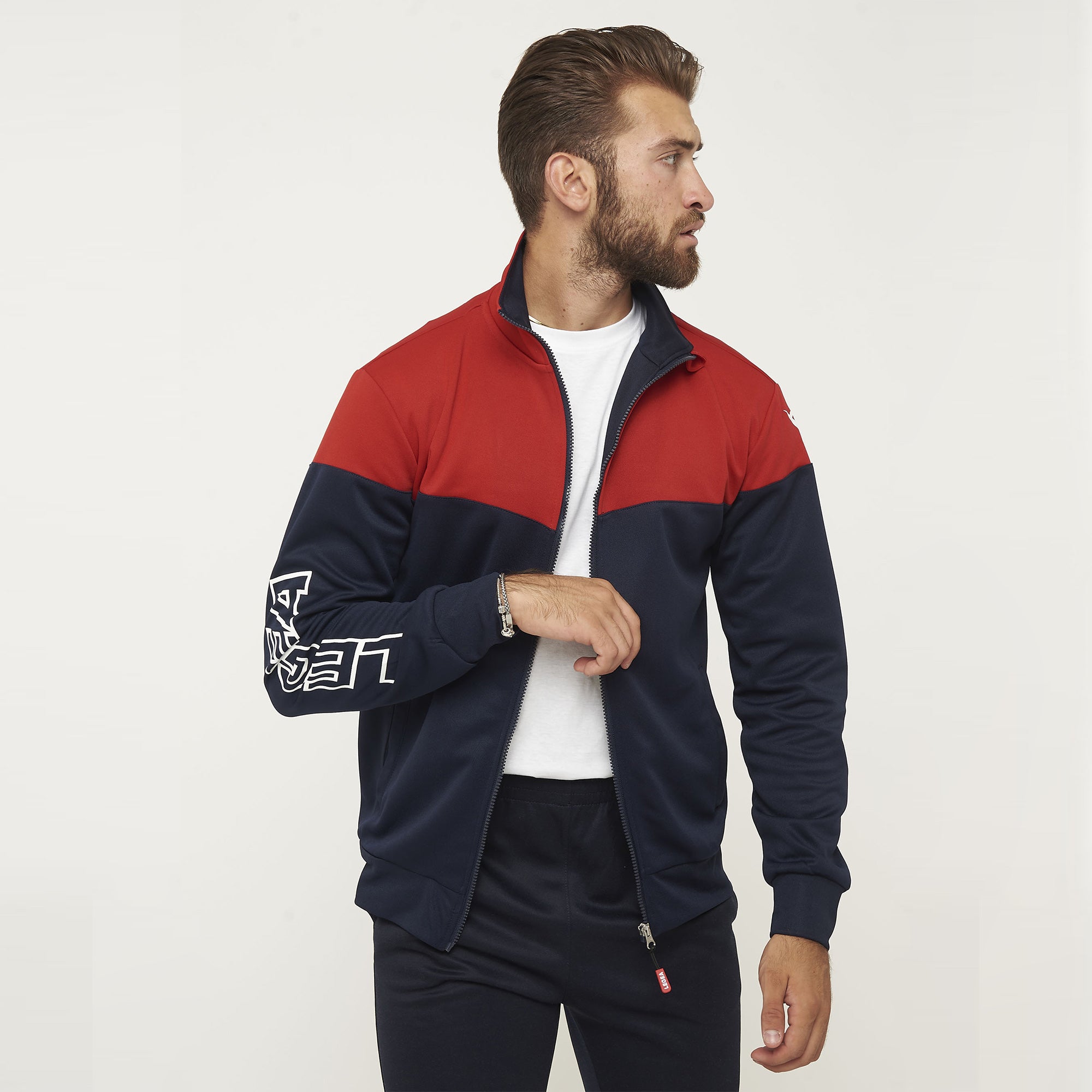 legea-ontario-tuta-sportiva-completa-giacca-pantaloni-rosso-blu-m image 4