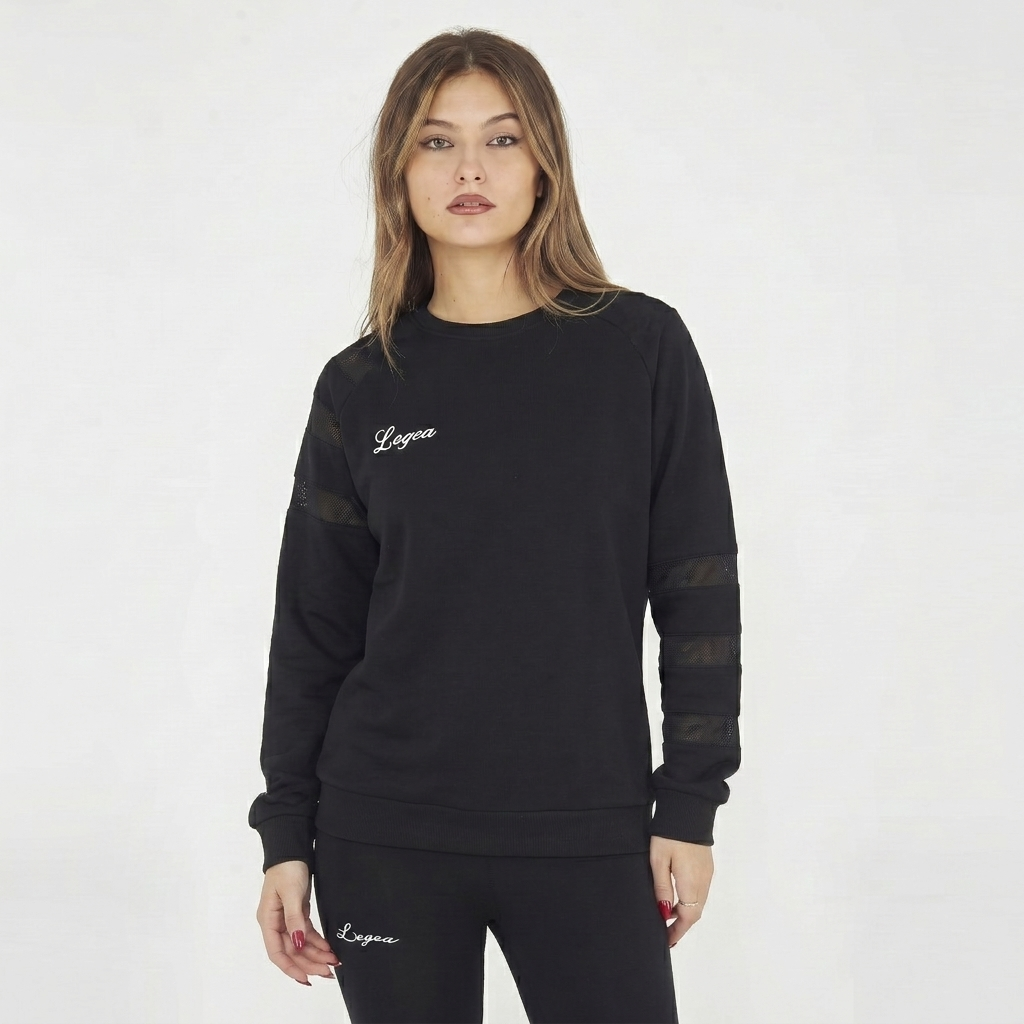 legea-asai-felpa-in-cotone-con-cappuccio-nero-xs image 1