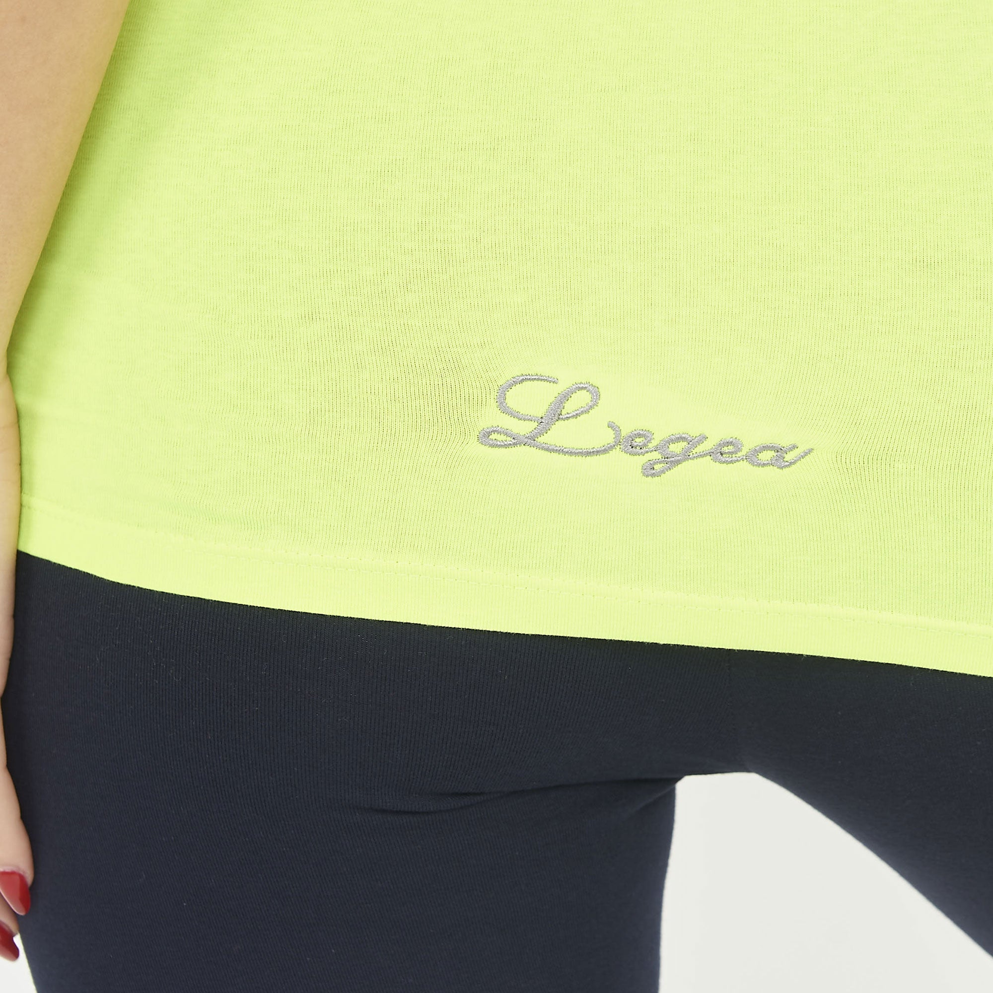 legea-raita-canotta-spalle-larghe-cotone-giallo-fluo-l image 5