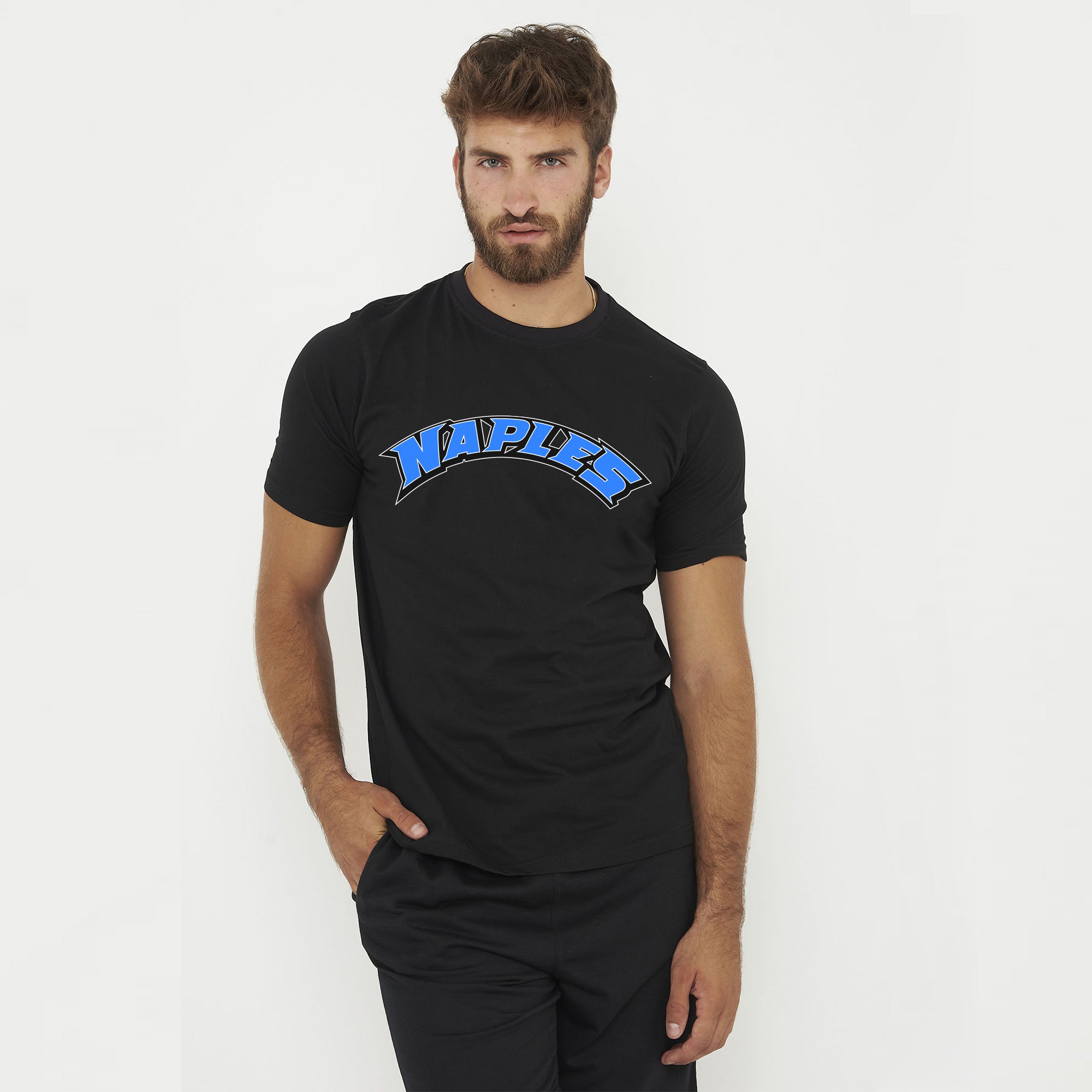 legea-t-shirt-in-cotone-naples-s-nero-azzurro image 1