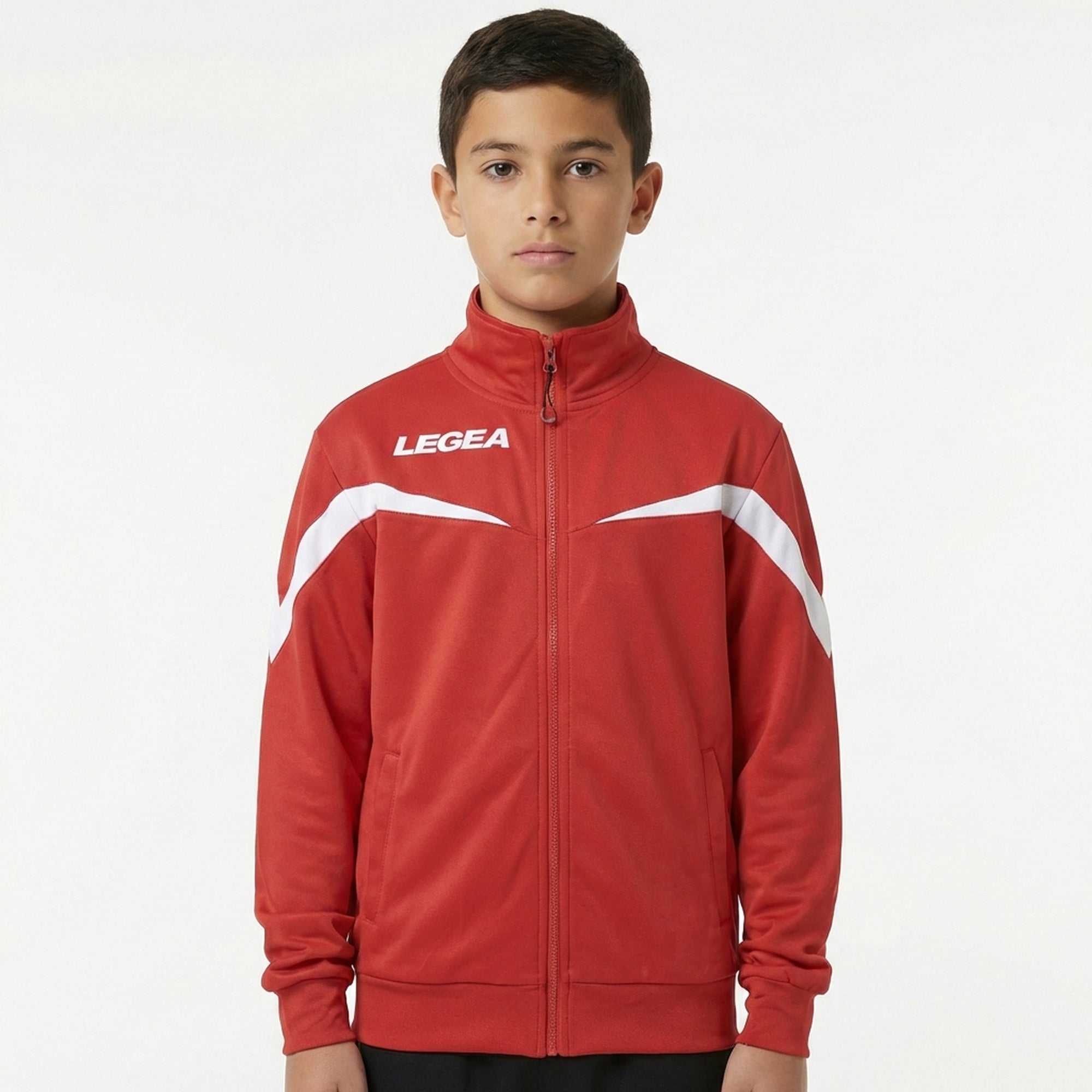 legea-giacca-mosca-con-zip-e-cappuccio-rosso-xs image 1