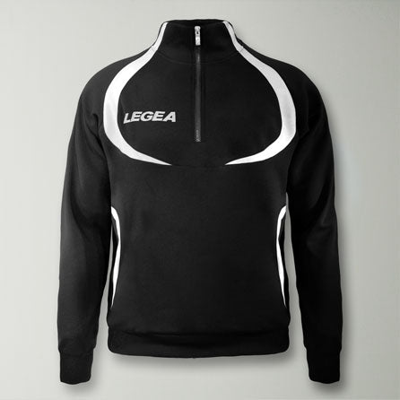 legea-algeria-giacca-da-allenamento-con-mezza-zip-nero-bianco-2xl image 1