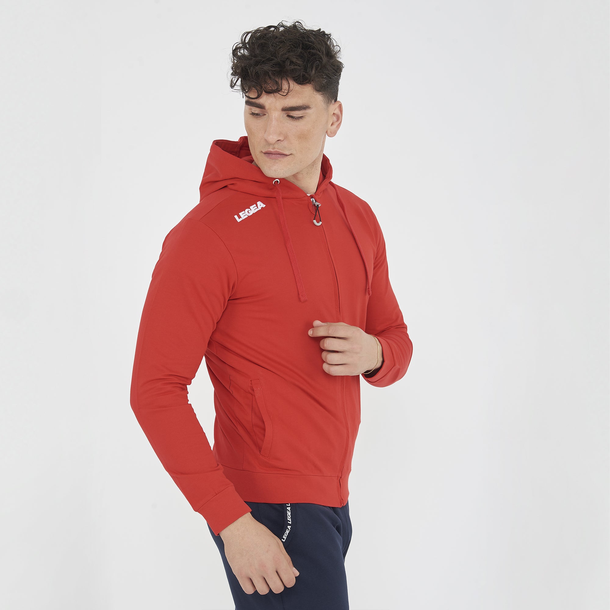 legea-farel-felpa-con-zip-e-cappuccio-in-french-terry-rosso-m image 3