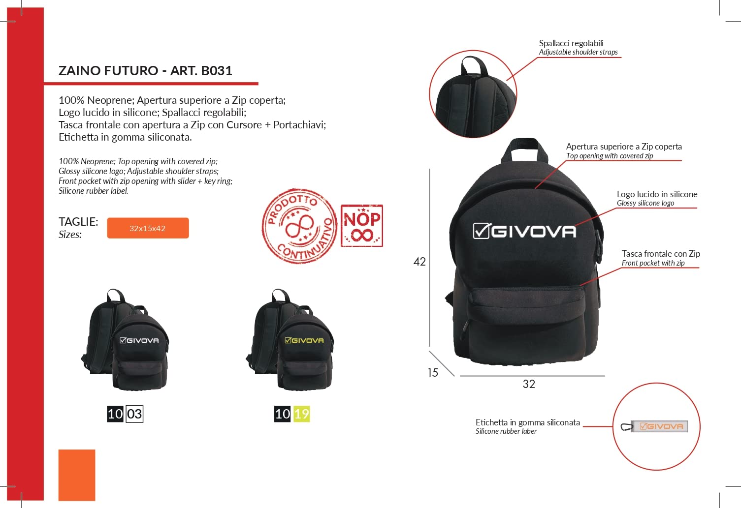 givova-futuro-neoprene-zaino image 2