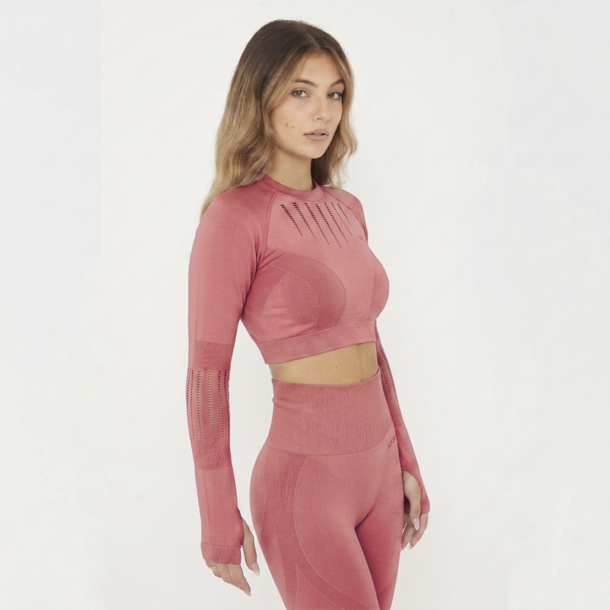 legea-maglia-fitness-rue-manica-lunga-con-thumbhole-rosa-scuro-s image 5