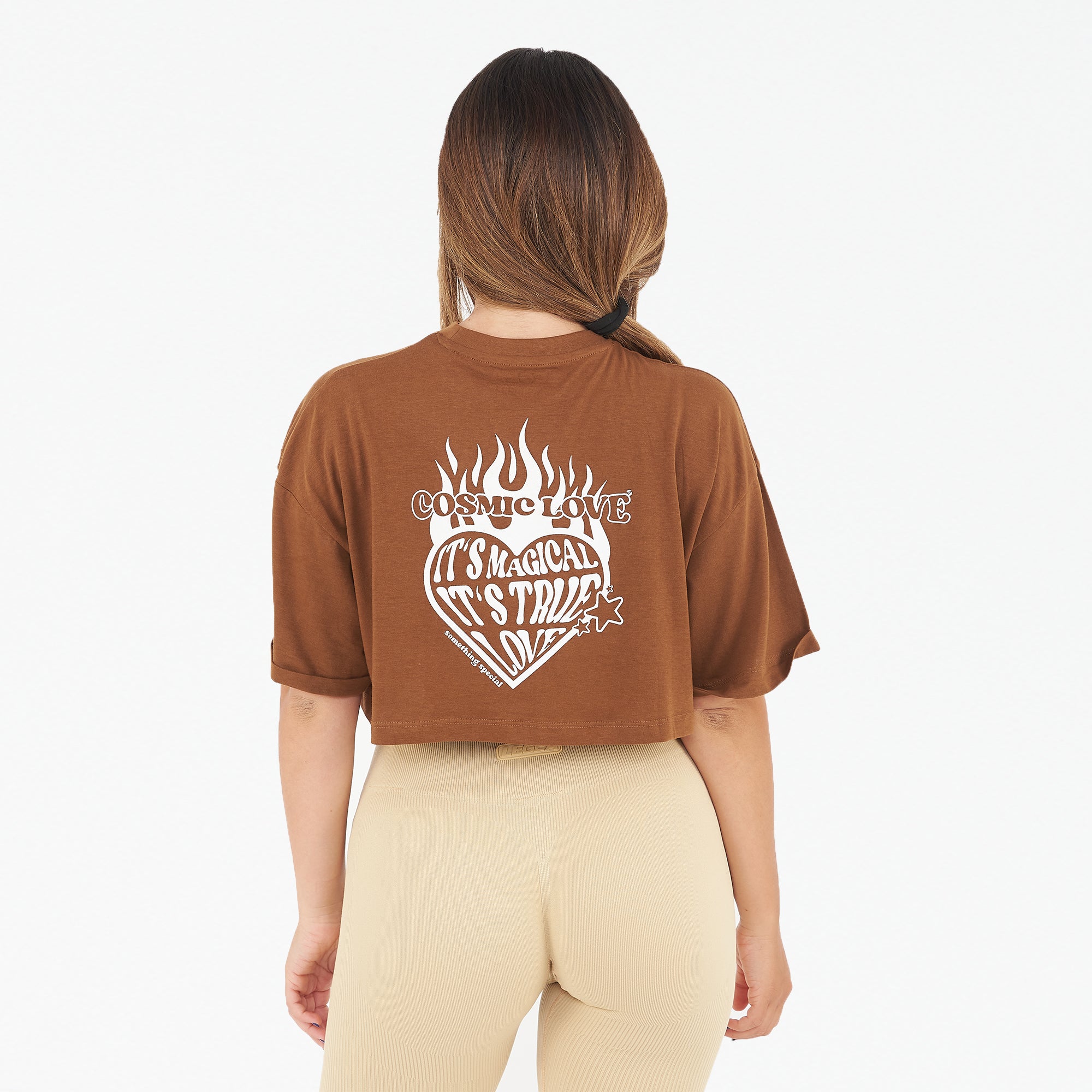 legea-cosmic-love-t-shirt-crop-top-cotone-marrone-l-xl image 2