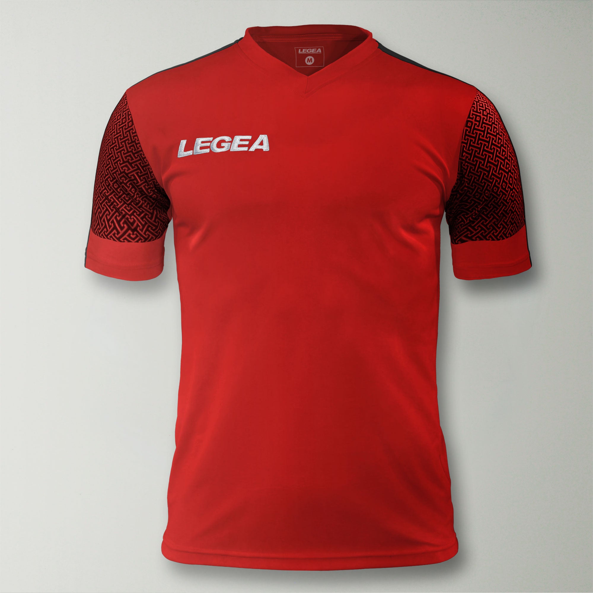 legea-praga-maglia-calcio-manica-corta-rosso-grigio-scuro-2xl image 2