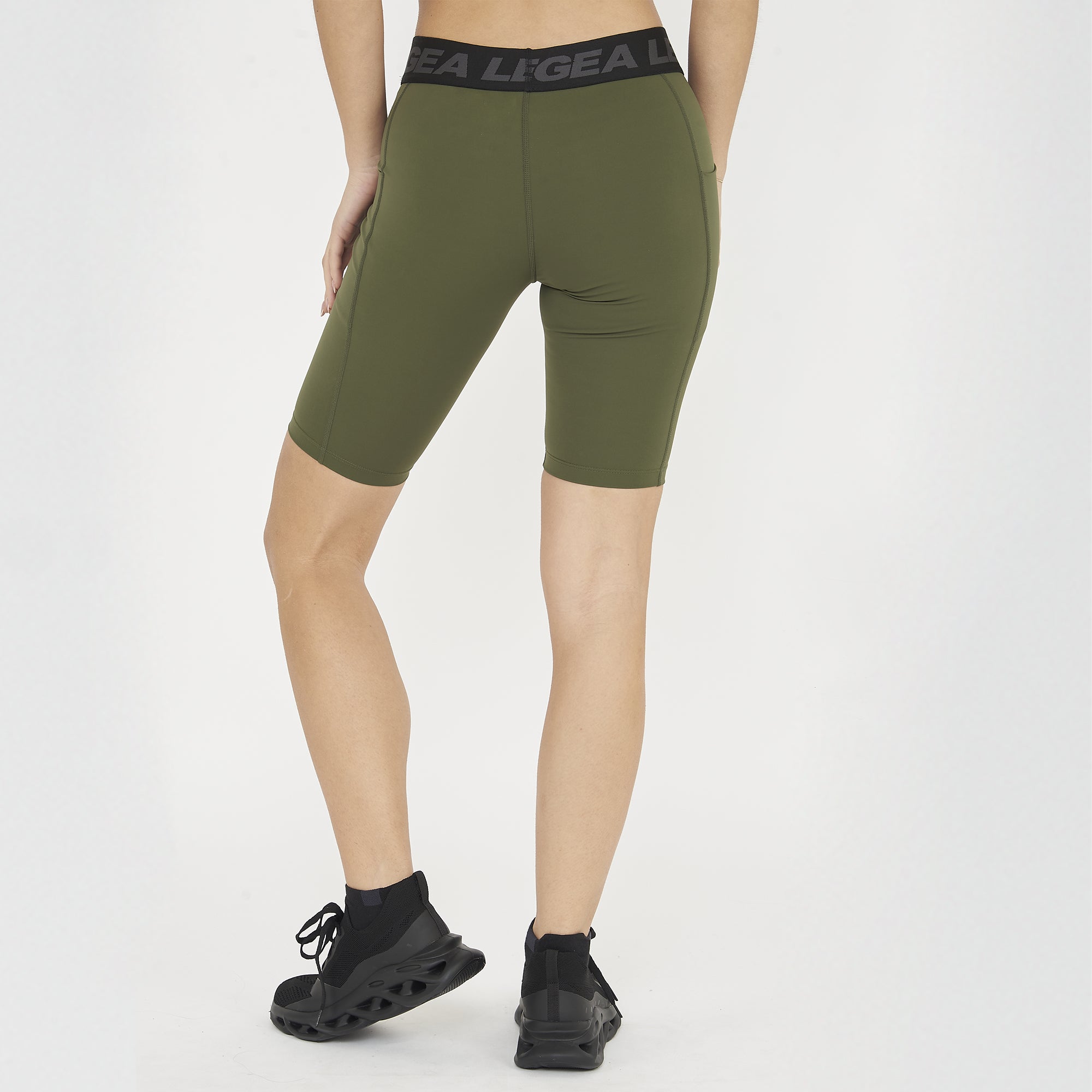 legea-teti-short-fitness-a-compressione-verde-militare-l image 2