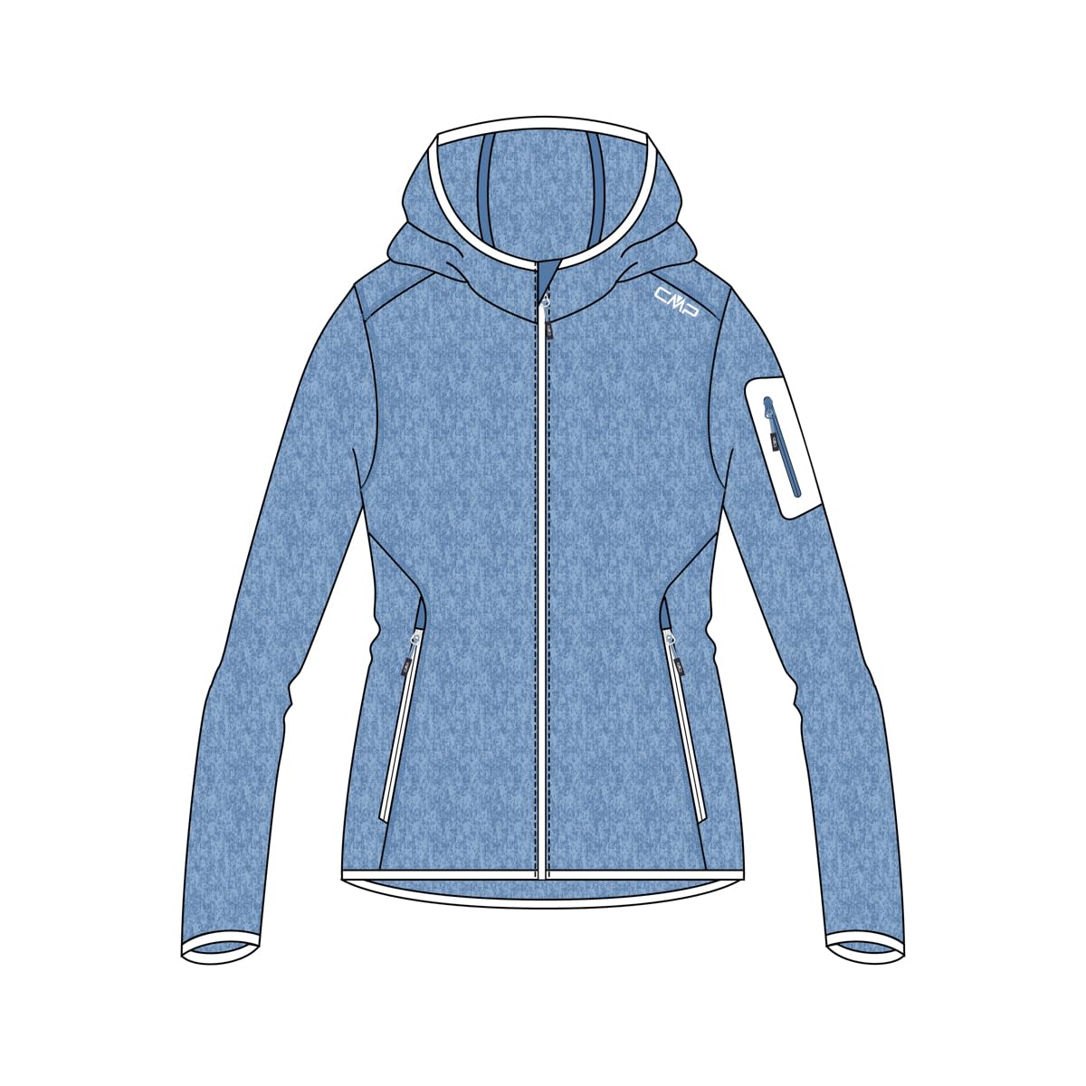 cmp-giacca-knit-tech-con-cappuccio-fisso-donna image 8