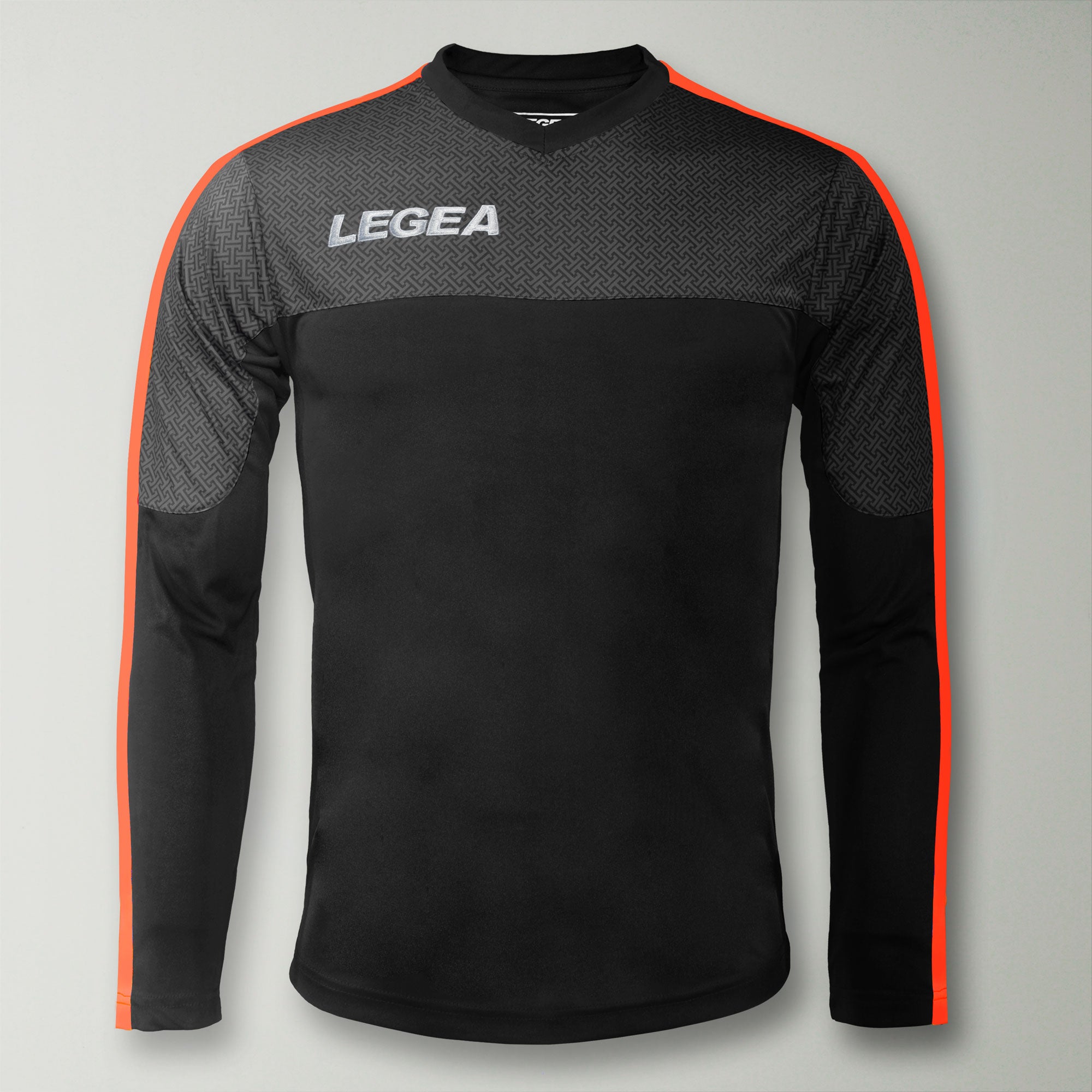 legea-atene-maglia-calcio-maniche-lunghe-nero-arancio-fluo-m image 2
