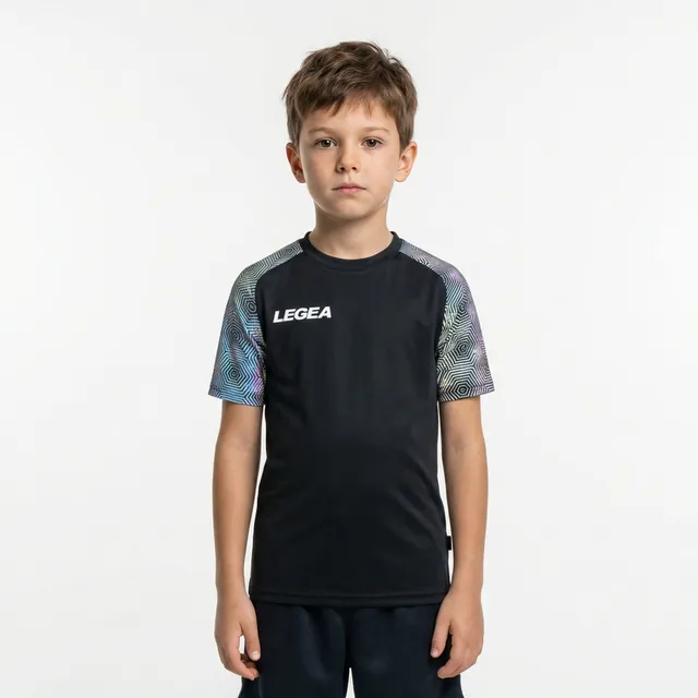 legea-giacarta-maglia-running-manica-corta-nero-verde-tiffany-2xs image 1