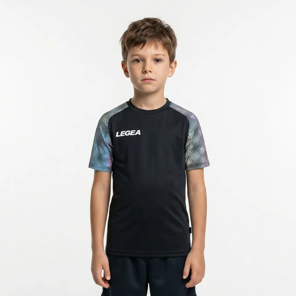 legea-giacarta-maglia-running-manica-corta-nero-verde-tiffany-2xs image 1