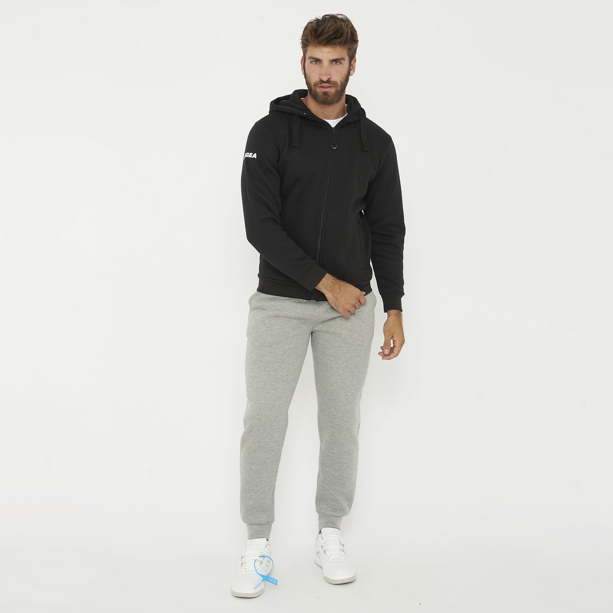 legea-sarajevo-sofia-tuta-completa-felpata-con-zip-nero-grigio image 1