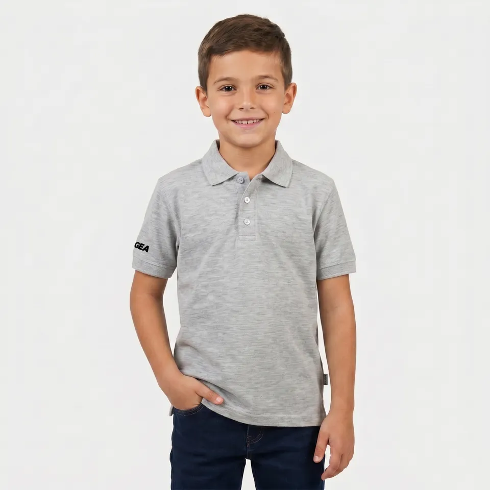 legea-ariete-polo-cotone-bambini-e-ragazzi-grigio-xs image 1